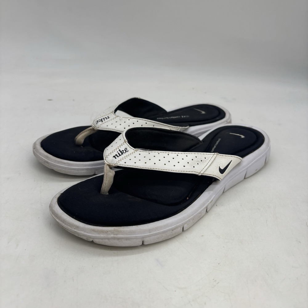 Nike Comfort Slides Womens 9 White Slip On Sandals Comfortbed Flip Flops